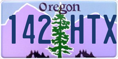 OR license plate 142HTX