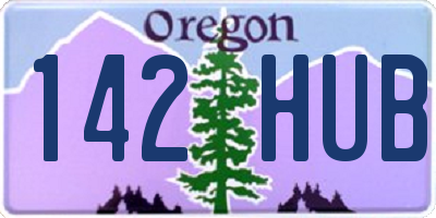 OR license plate 142HUB