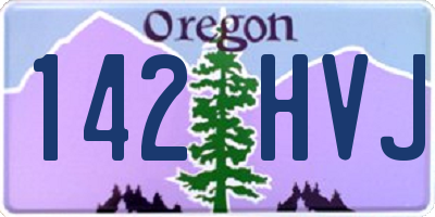 OR license plate 142HVJ
