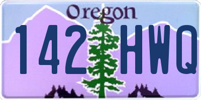 OR license plate 142HWQ