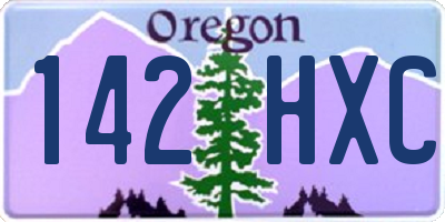 OR license plate 142HXC