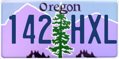 OR license plate 142HXL