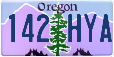 OR license plate 142HYA