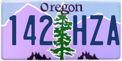 OR license plate 142HZA