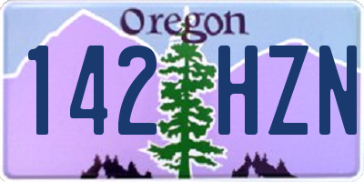 OR license plate 142HZN