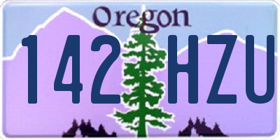 OR license plate 142HZU