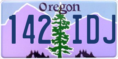 OR license plate 142IDJ