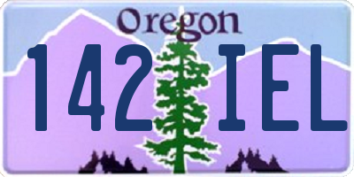 OR license plate 142IEL