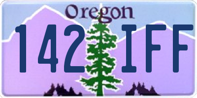 OR license plate 142IFF