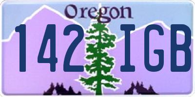 OR license plate 142IGB