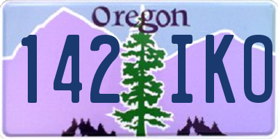 OR license plate 142IKO
