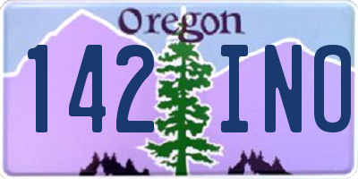 OR license plate 142INO