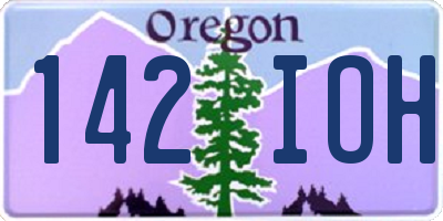OR license plate 142IOH