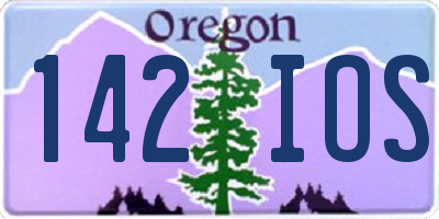 OR license plate 142IOS