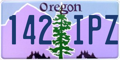 OR license plate 142IPZ