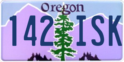 OR license plate 142ISK