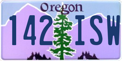OR license plate 142ISW