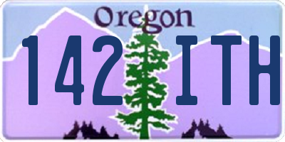 OR license plate 142ITH