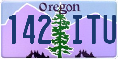 OR license plate 142ITU