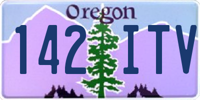 OR license plate 142ITV