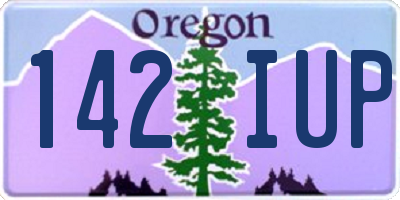 OR license plate 142IUP