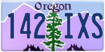 OR license plate 142IXS