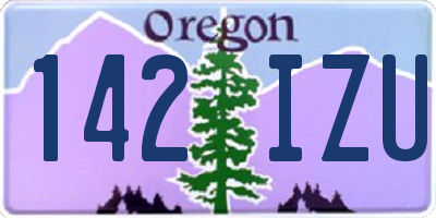 OR license plate 142IZU