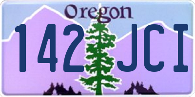 OR license plate 142JCI