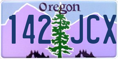 OR license plate 142JCX