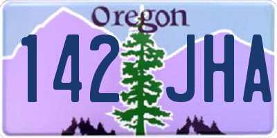 OR license plate 142JHA