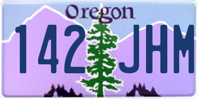 OR license plate 142JHM