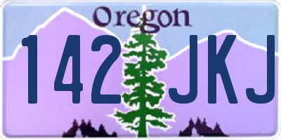 OR license plate 142JKJ