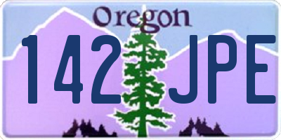 OR license plate 142JPE