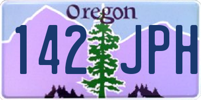 OR license plate 142JPH