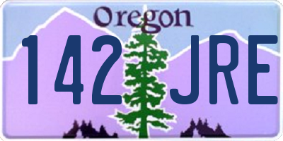 OR license plate 142JRE