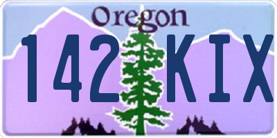 OR license plate 142KIX