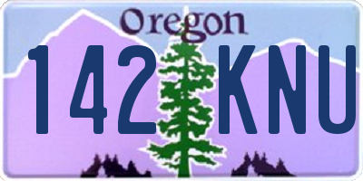 OR license plate 142KNU