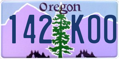 OR license plate 142KOO