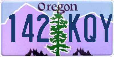 OR license plate 142KQY