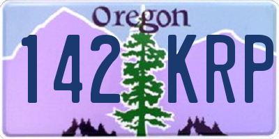 OR license plate 142KRP