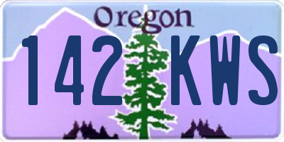 OR license plate 142KWS