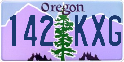 OR license plate 142KXG