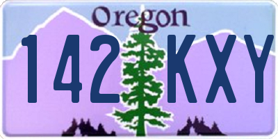 OR license plate 142KXY