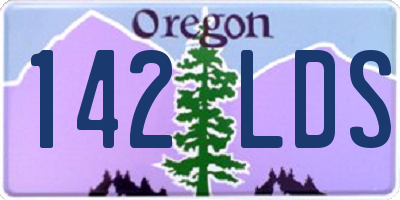 OR license plate 142LDS