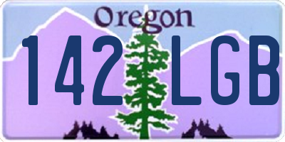 OR license plate 142LGB