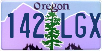 OR license plate 142LGX