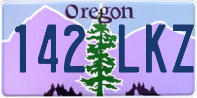 OR license plate 142LKZ