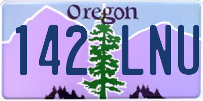 OR license plate 142LNU