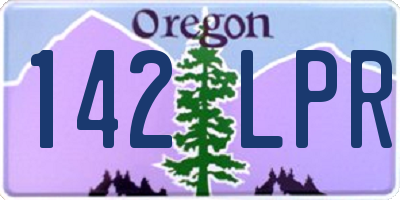OR license plate 142LPR