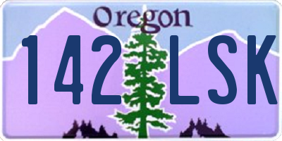 OR license plate 142LSK